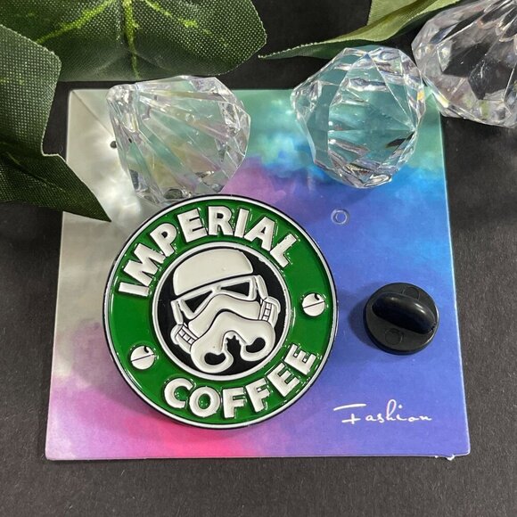Storm Trooper Lapel Pin Imperial Green Coffee Star Wars Brooch Jewelry Badge Pin - Picture 3 of 10